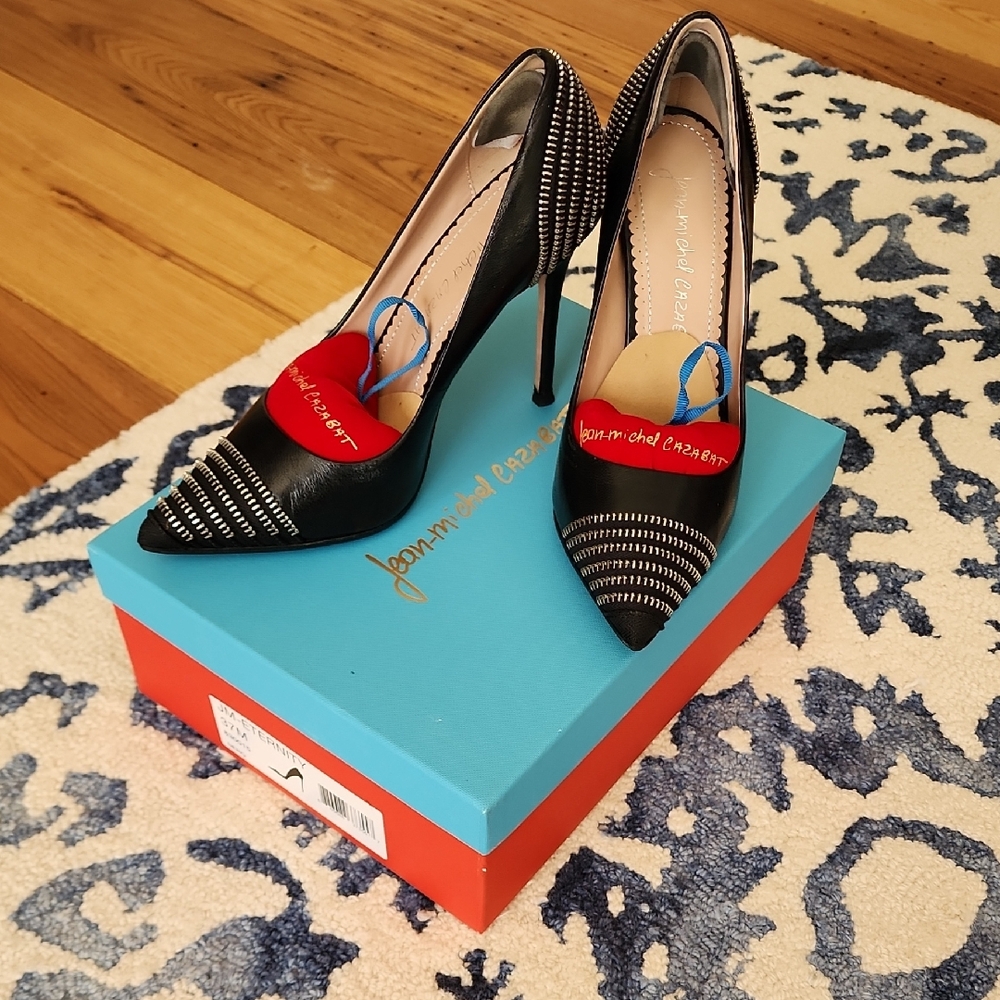 Jean-Michel Cazabat Black Studded Heels